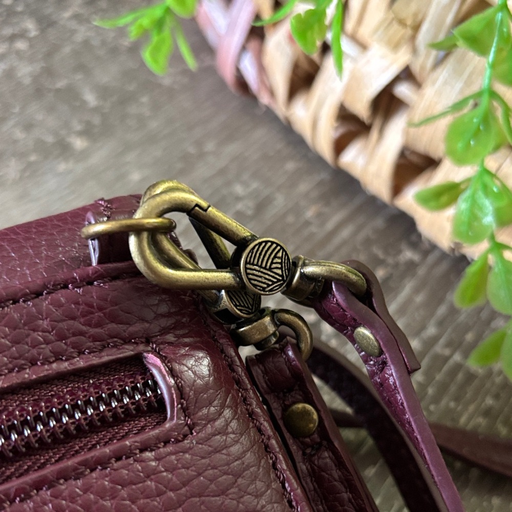 The Sak Dark Red Leather Wristlet - Picture 9 of 13